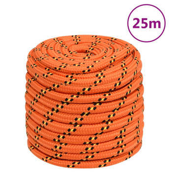 vidaXL Boottouw 16 mm 25 m polypropyleen oranje