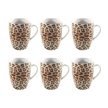 Studio Tavola Mokken Leopard 340 ml - 6 stuks