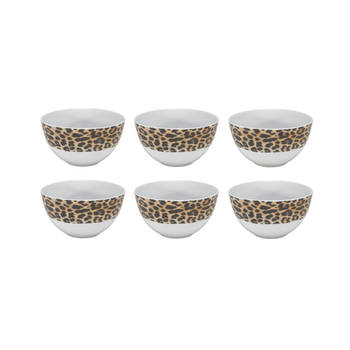 Studio Tavola Kommen Leopard ø 14 cm - 6 stuks