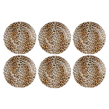 Cookinglife Ontbijtborden Leopard ø 21 cm - 6 stuks