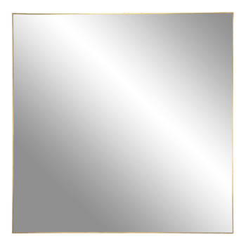 Jersey Spiegel- met messing look frame -60x60 cm
