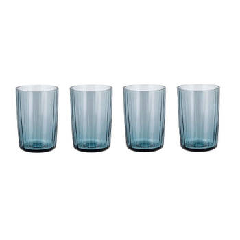 Bitz Waterglas Kusintha - Blauw - 280 ml - 4 stuks