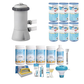 WAYS - Zwembad Onderhoud - Pakket Medium Deluxe & Filterpomp 2271 L/u & 6 Filters Type A