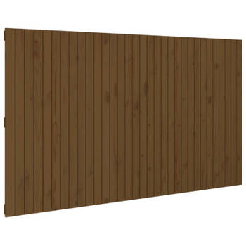 vidaXL Hoofdbord wandmontage 204x3x110 cm grenenhout honingbruin