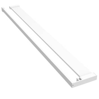 vidaXL Wandschap voor inloopdouchewand 100 cm aluminium wit