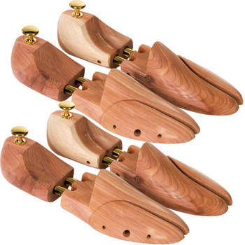 tectake - 2 paar schoenspanners van cederhout 37-38 - 403285