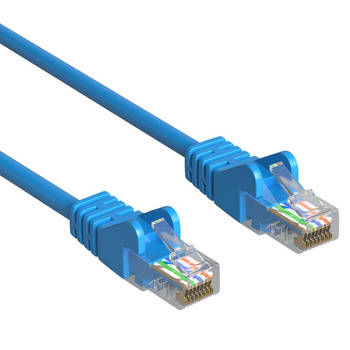 Cat 5e - U/UTP - Netwerkkabel - Patchkabel - Internetkabel - 1 Gbps - 0.5 meter - Blauw - Allteq