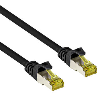 Cat 7 - S/FTP - Netwerkkabel - Patchkabel - Afgeschermd - 10 Gbps - 20 meter – Zwart - Allteq