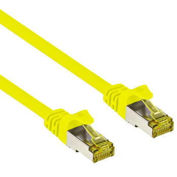 Cat 7 - S/FTP - Netwerkkabel - Patchkabel - Afgeschermd - 10 Gbps - 50 meter – Geel - Allteq