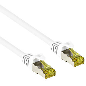 Cat 7 - S/FTP - Netwerkkabel - Patchkabel - Afgeschermd - 10 Gbps - 2 meter - Wit - Allteq