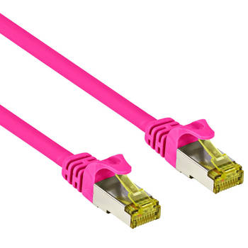 Cat 7 - S/FTP - Netwerkkabel - Patchkabel - Afgeschermd - 10 Gbps - 15 meter - Roze - Allteq
