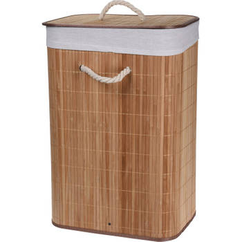 Bruine bamboe wasgoed mand 60 liter - Wasmanden