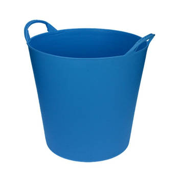 Blauwe flexibele opbergmand/emmer 20 liter - Wasmanden