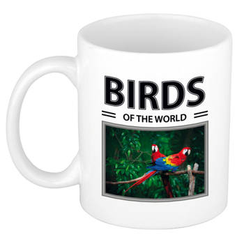 Foto mok Papegaai beker - birds of the world cadeau Papegaaien liefhebber - feest mokken
