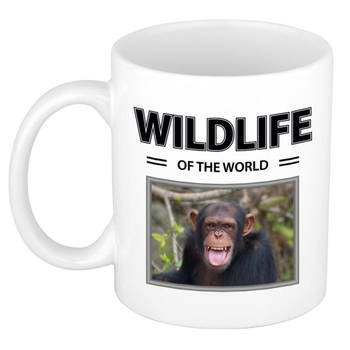 Foto mok Chimpansee aap mok / beker - wildlife of the world cadeau Apen liefhebber - feest mokken