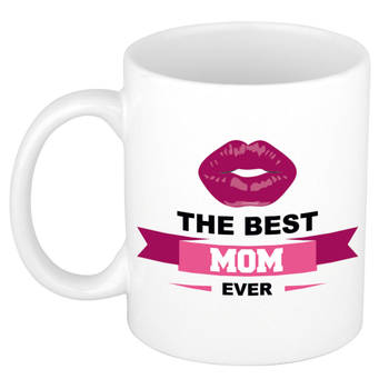 The best mom ever mok / beker wit - cadeau mama - Moederdag / verjaardag - feest mokken