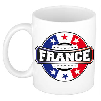 France / Frankrijk logo supporters mok / beker 300 ml - feest mokken