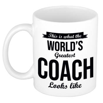 Worlds Greatest Coach cadeau mok / beker 300 ml - feest mokken