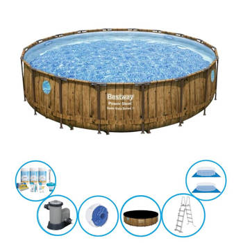 Bestway Zwembad Power Steel Swim Vista - Inclusief accessoires - 488x122 cm