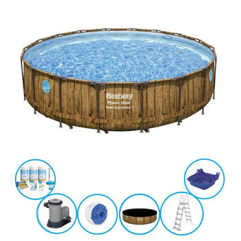 Bestway Zwembad Power Steel Swim Vista - Met accessoires - 488x122 cm