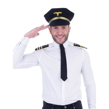 Volwassenen verkleed set voor piloot 3-delig - Verkleedattributen