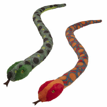 Pluche dieren knuffels 2x slangen van 150 cm - Knuffeldier