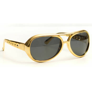 Party/verkleed bril - metallic goud - Verkleedbrillen