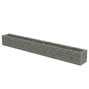 vidaXL Gabion plantenbak verhoogd 450x50x50 cm gegalvaniseerd staal