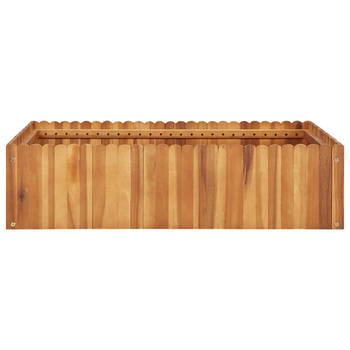 The Living Store Houten kweekbak - Verhoogd - 100 x 100 x 25 cm - Massief acaciahout