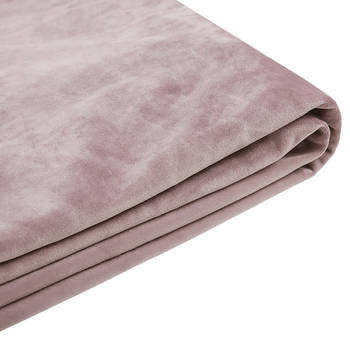 Beliani FITOU - Bekleding voor bedframe-Roze-Fluweel