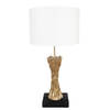 Clayre & Eef Tafellamp Ø 30x60 cm Goudkleurig Kunststof Bureaulamp Goudkleurig Bureaulamp