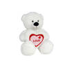 Pluche knuffelbeer met wit/rood Love hartje 20 cm - Knuffelberen