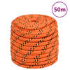 vidaXL Boottouw 16 mm 50 m polypropyleen oranje