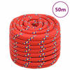 vidaXL Boottouw 20 mm 50 m polypropyleen rood