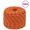 vidaXL Boottouw 12 mm 50 m polypropyleen oranje