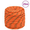 vidaXL Boottouw 16 mm 25 m polypropyleen oranje