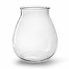Bloemenvaas druppel vorm type - helder/transparant glas - H22 x D20 cm - Vazen