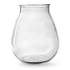 Bloemenvaas druppel vorm type - helder/transparant glas - H28 x D24 cm - Vazen
