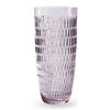 Bloemenvaas - paars transparant glas - stripes motief - H30 x D13 cm - Vazen