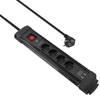 Stekkerdoos - 4 voudig - 2x USB - Aan/uit schakelaar - 1.5 meter - Zwart - Allteq