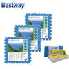 Bestway - Zwembad tegels - 50 cm x 50 cm - 6m² - 24 tegels & WAYS scrubborstel