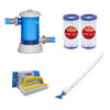 Bestway - Zwembadstofzuiger AquaCrawl & Filterpomp 5678 L/u & 2 Filters Type III & WAYS Scrubborstel