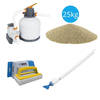 Bestway - Zwembadstofzuiger AquaCrawl & Zandfilterpomp 5678 L/u & Filterzand 25 kg & WAYS Scrubborstel