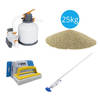 Bestway - Zwembadstofzuiger AquaReach & Zandfilterpomp 5678 L/u & Filterzand 25 kg & WAYS Scrubborstel