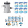 WAYS - Zwembad Onderhoud - Pakket Small Deluxe & Filterpomp 1250 L/u & 6 Filters Type H