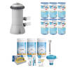 WAYS - Zwembad Onderhoud - Pakket Medium & Filterpomp 2271 L/u & 6 Filters Type A