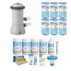 WAYS - Zwembad Onderhoud - Pakket Medium Deluxe & Filterpomp 2271 L/u & 6 Filters Type A