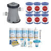 WAYS - Zwembad Onderhoud - Pakket Medium Deluxe & Filterpomp 1249 L/h & 6 Filters Type I