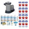 WAYS - Zwembad Onderhoud - Pakket Medium Deluxe & Filterpomp 5678 L/u & 12 Filters Type III