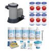 WAYS - Zwembad Onderhoud - Pakket Large Deluxe & Filterpomp 5678 L/u & 6 Filters Type III